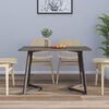 vidaXL Dining Table Grey 120x60x74 cm MDF and Iron