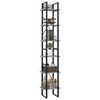 vidaXL 6-Tier Book Cabinet Concrete Grey 40x30x210 cm Engineered Wood