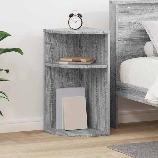 vidaXL End Table Grey Sonoma 29.6 x 29.6 x 60 cm Engineered Wood