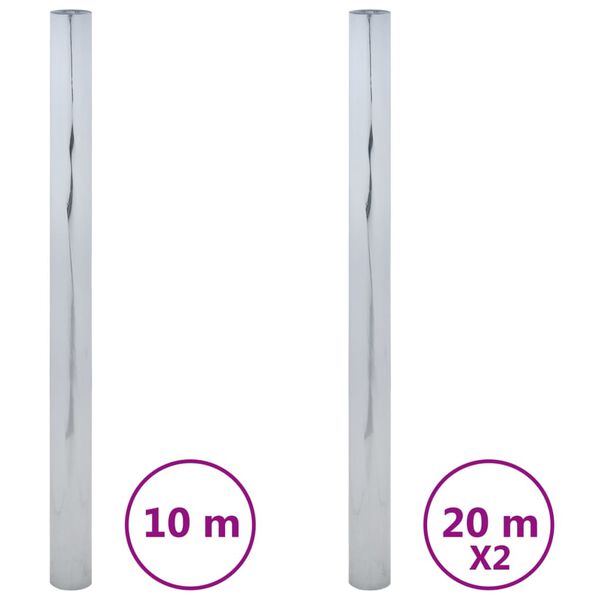 vidaXL Solar Films 3 pcs Static Reflective Effect Silver PVC