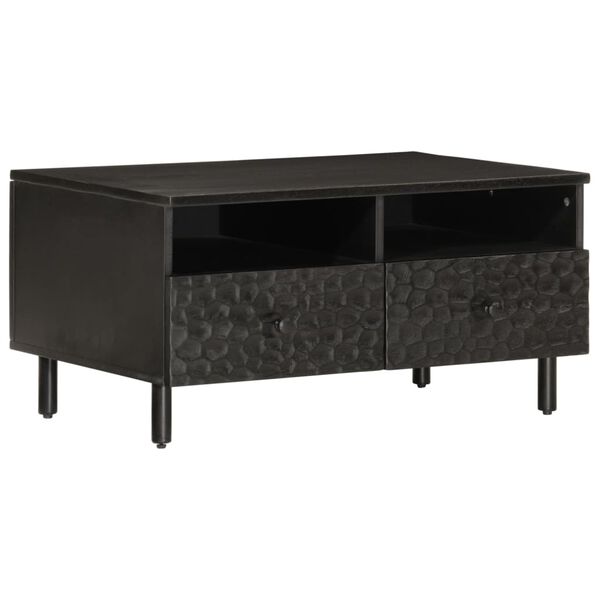 vidaXL Coffee Table Black 80x54x40 cm Solid Wood Mango