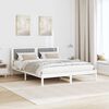 vidaXL Bed Frame with Upholstered Headboard Light Grey 160 x 200 cm