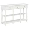 vidaXL Console Table White 110x30x76cm Engineered Wood