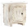 vidaXL Bedside Cabinet White 50x30x50 cm Solid Mango Wood