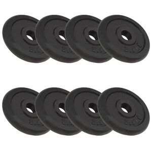 vidaXL Weight Plates 8 pcs 8x2.5 kg Cast Iron