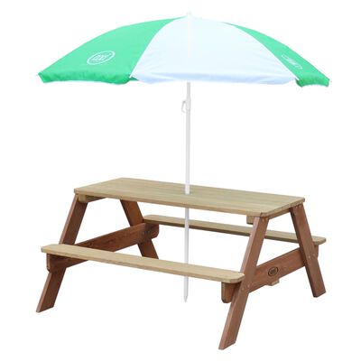AXI Children Picnic Table Nick with Umbrella Brown