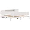 vidaXL Bookcase Bed without Mattress White 180x200 cm Super King Solid Wood Pine