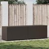 vidaXL Garden Storage Box Poly Rattan 200x50x60 cm Brown