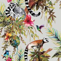 DUTCH WALLCOVERINGS Wallpaper Lemur Silver