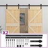 vidaXL Sliding Door with Hardware Set 80x210 cm Solid Pine Wood