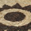vidaXL Handmade Rug Jute with Dark Brown Print 90 cm