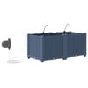 vidaXL Garden Planter 2 pcs Grey 80 x 40 x 37.5 cm Plastic