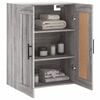 vidaXL Wall Mounted Cabinet Grey Sonoma 69.5x34x90 cm Engineered Wood