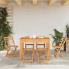 vidaXL Folding Bistro Chairs 6 pcs Solid Wood Acacia