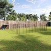 vidaXL Dog Kennel Black 31.46 m² Steel