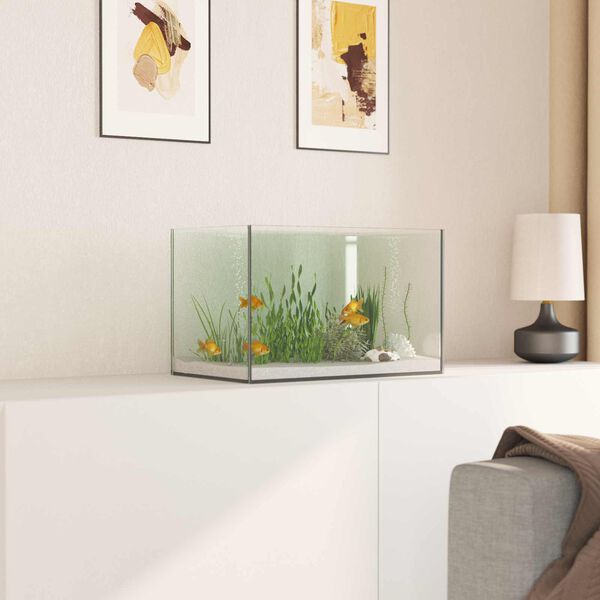 vidaXL Aquarium with Storage Transparent 40 x 25 x 25 cm Glass