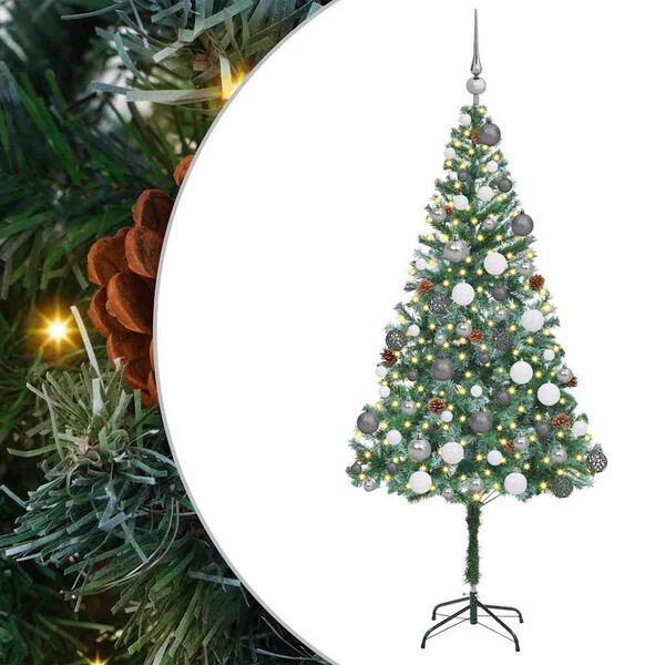 vidaXL Artificial Christmas Tree with Stand Green 180 cm PVC and Steel