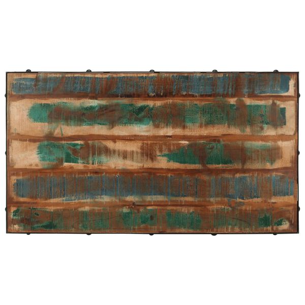 vidaXL Coffee Table with Wheels Solid Reclaimed Wood 100x55x26 cm