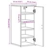 vidaXL Shoe Cabinet Sonoma Oak 32x35x70 cm Engineered Wood
