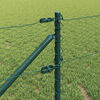 vidaXL Fence Post Green 25 x 0.8 m (25 mm mesh) Steel and PVC