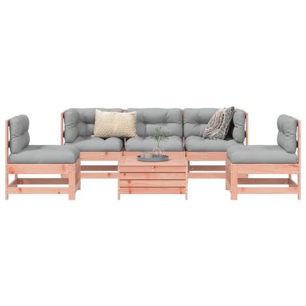 vidaXL 6 Piece Garden Sofa Set Solid Wood Douglas Fir