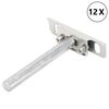vidaXL Floating Shelf Brackets 12pcs Invisible &Oslash;12x100 mm Carbon Steel