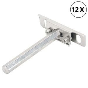 vidaXL Floating Shelf Brackets 12pcs Invisible &Oslash;12x100 mm Carbon Steel