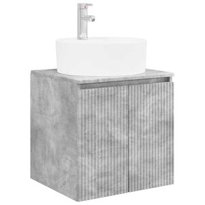 vidaXL Wall-Mounted Sink Vanity Concrete Grey 49.5 x 44.5 x 65 cm