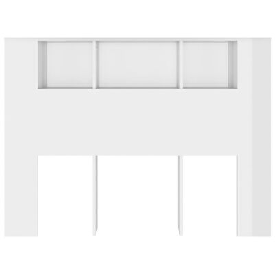 vidaXL Headboard Cabinet High Gloss White 140x18.5x104.5 cm