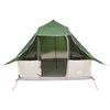 vidaXL Tipi Tent with Roof Green 358 x 296 x 258 cm Taffeta