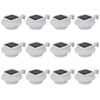vidaXL Solar Lamp | Set of 12 | White | Plastic | Small | Solar | Solar Lamp
