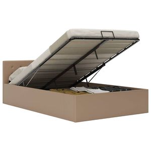 vidaXL Hydraulic Storage Bed Frame without Mattress Cappuccino 120x200cm