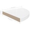 vidaXL Floating Corner Shelf High Gloss White 35x35x3.8 cm MDF
