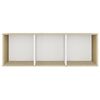 vidaXL TV Cabinets 3 pcs White and Sonoma Oak 107x35x37 cm Engineered Wood