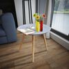 vidaXL Side Table Round Grey Concrete Look