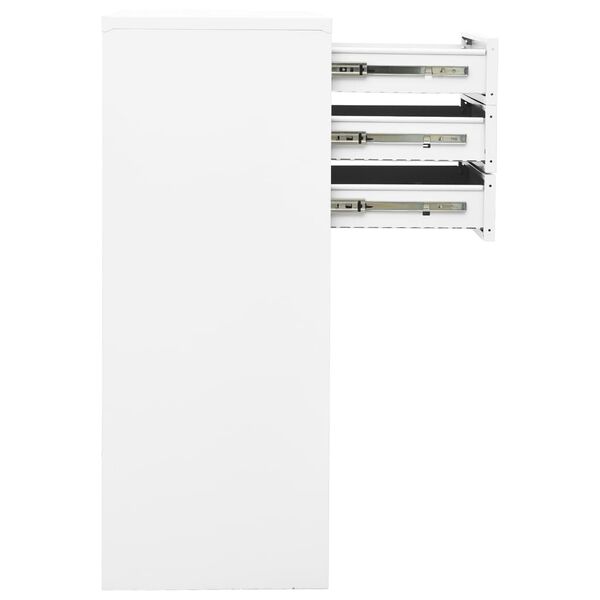 vidaXL Office Cabinet White 90x40x102 cm Steel