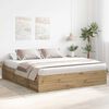 vidaXL Bed Frame without Mattress Artisan Oak 200x200cm Engineered Wood