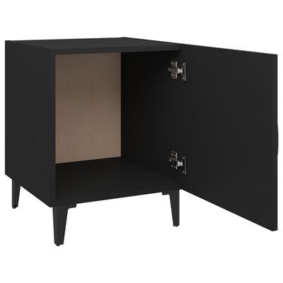 vidaXL Bedside Cabinet Black Engineered Wood