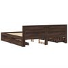 vidaXL Bed Frame with Headboard without Mattress Brown Oak 200x200 cm
