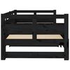 vidaXL Pull-out Day Bed without Mattress Black 2x(90x190) cm