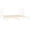 vidaXL Pull-out Day Bed without Mattress White 2x(90x190) cm