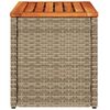 vidaXL Garden Side Tables 2pcs Beige 55x34x37cm Poly Rattan Solid Wood