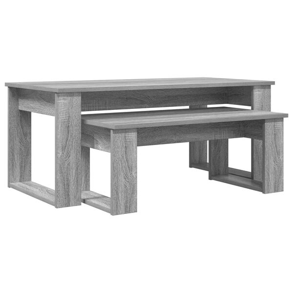 vidaXL Coffee Table Set 2 pcs Grey Sonoma Engineered Wood