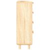 vidaXL Sideboard Brown 40x30x90 cm Solid Wood Pine and Natural Rattan