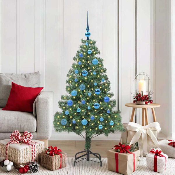 vidaXL Christmas Tree with 150 LEDs with Stand Green 150 cm PVC