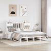 vidaXL Bookcase Bed without Mattress White 180x200 cm Super King Solid Wood Pine