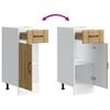 vidaXL Kitchen Base Cabinet Lucca Artisan Oak Engineered Wood