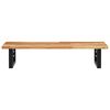 vidaXL Basin Shelf Wall Mounted Steel and Solid Wood Acacia