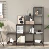 vidaXL Bookcase Brown Oak 122x30x132 cm Engineered Wood and Metal