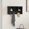 vidaXL Wall-Mounted Coat Rack with Shelf Black oak 50 x 16 x 26 cm
